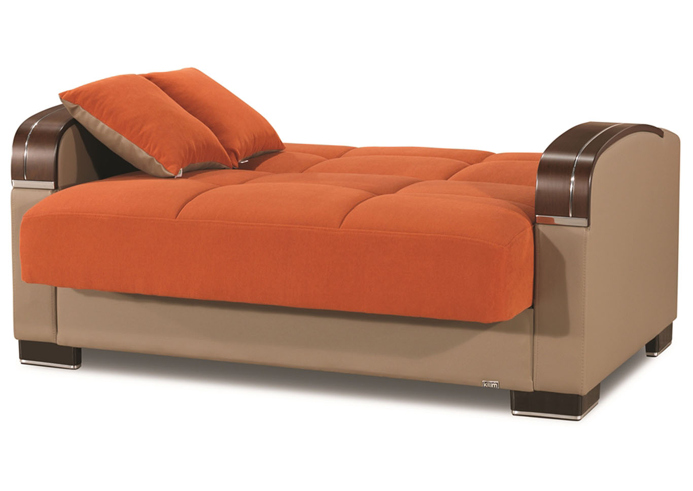 Mobimax Orange Chenille Love Seat,Ottomanson (Previously Casamode)